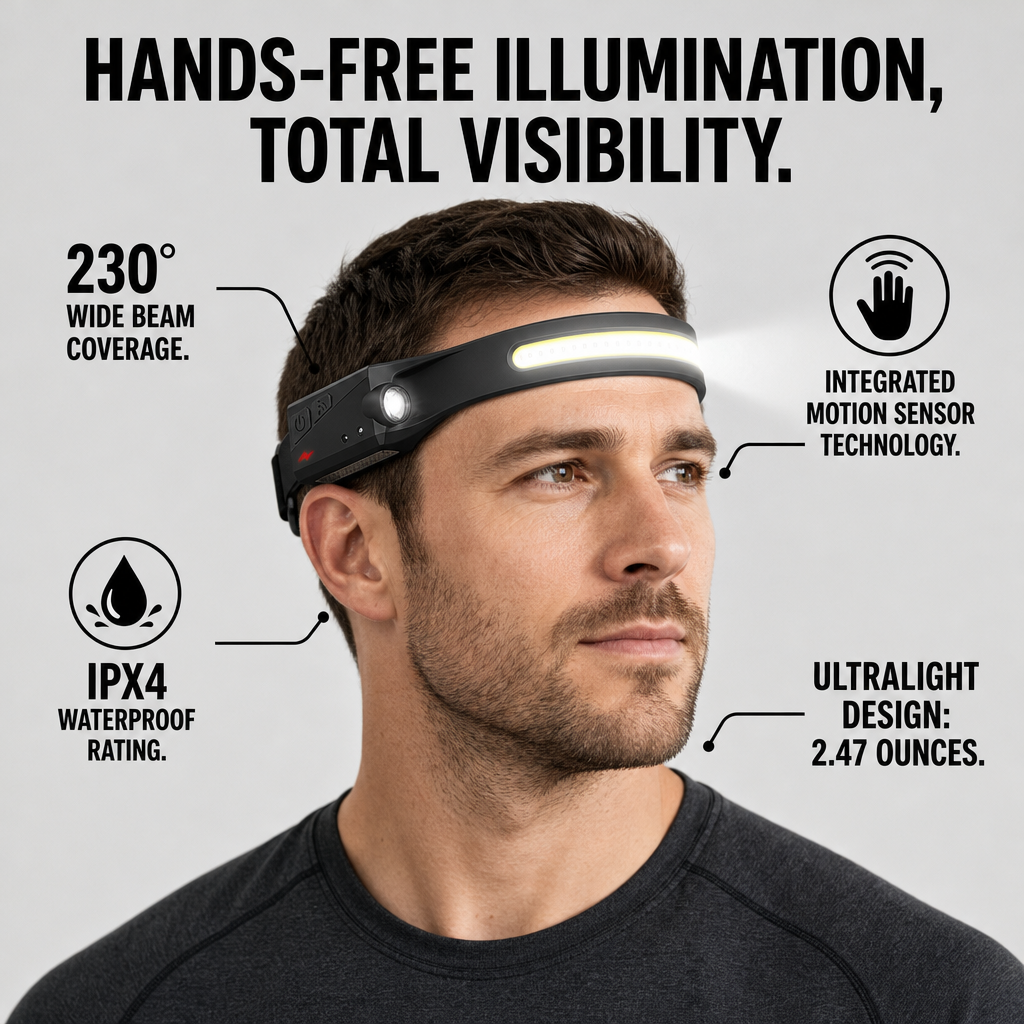 DDK Emergency Headlamp Rechargeable Light